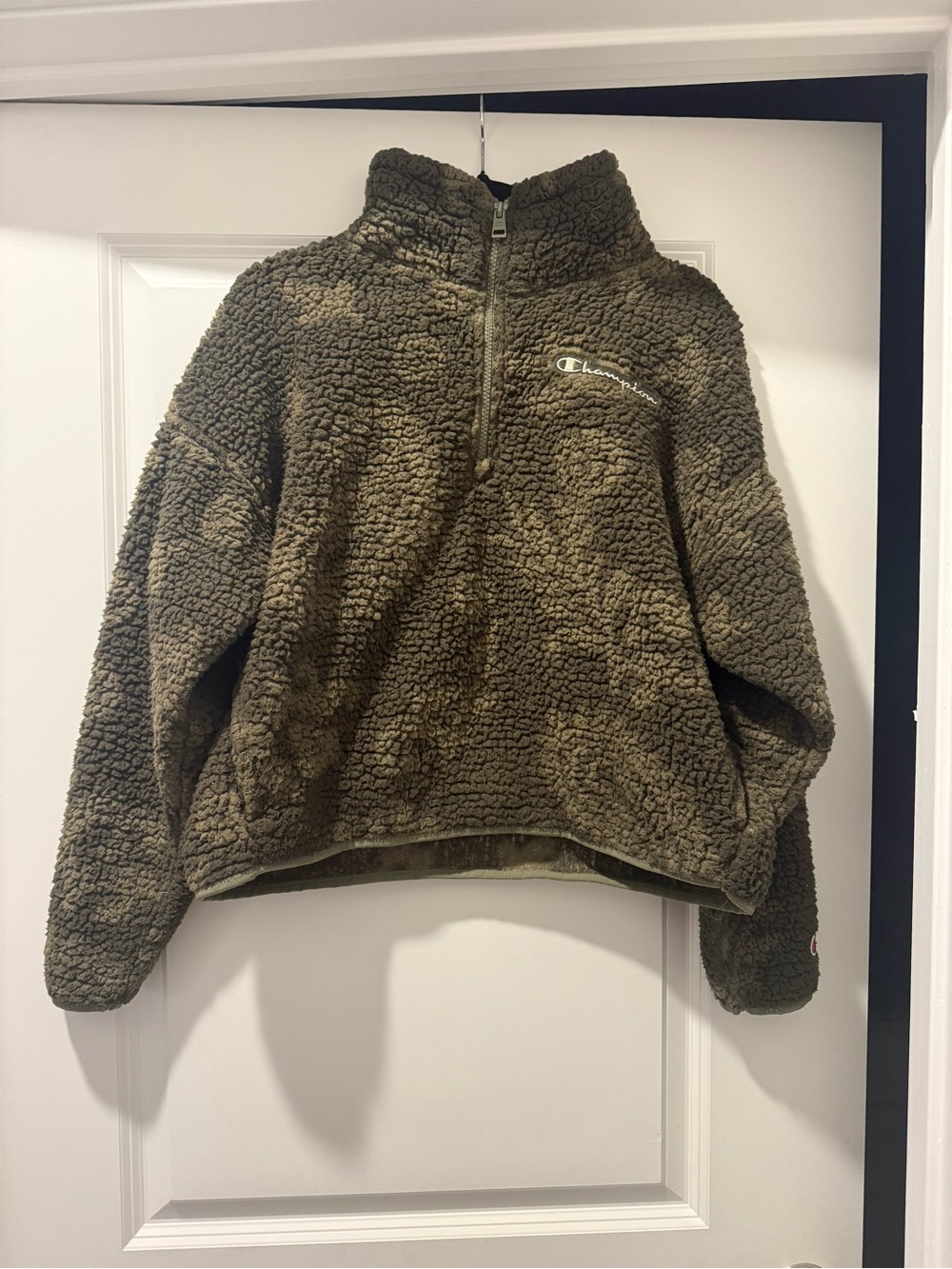 Champion Sherpa Fleece Jacket in Green